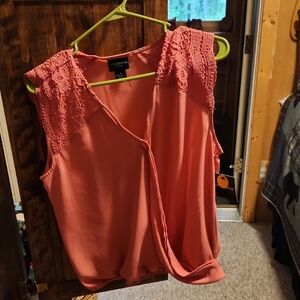 Pink Lace Women Top Size Med.